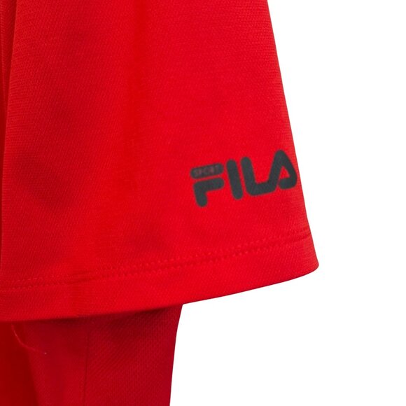 Fila Mens Stay the Course Athletic Fit Red Golf Polo - Size XL - Picture 3 of 7